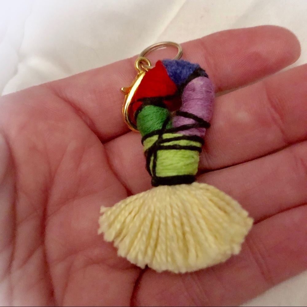 Hula tassel purse charms or keychain